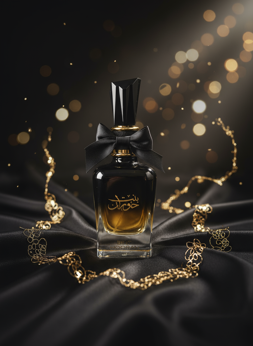 Black silk elegance scene