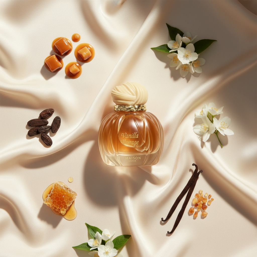Elegant lifestyle perfume scene