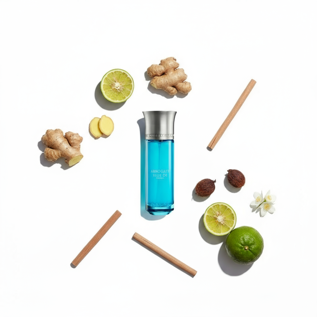 Arrogate Blue De minimal flat-lay