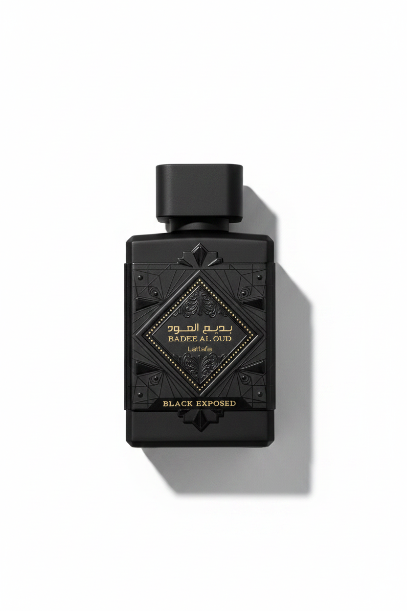 Badee Al Oud Black Exposed Flat Lay