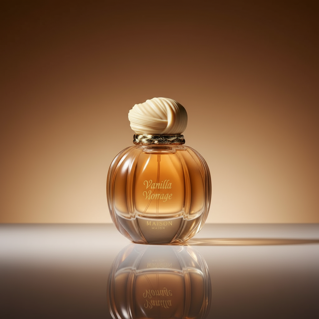 Bold editorial perfume shot