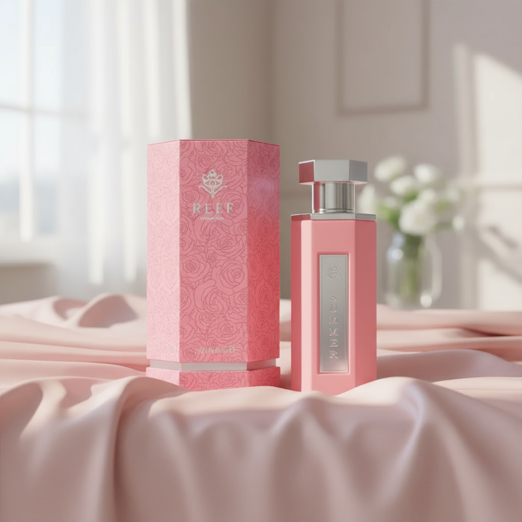 Elegant lifestyle perfume scene