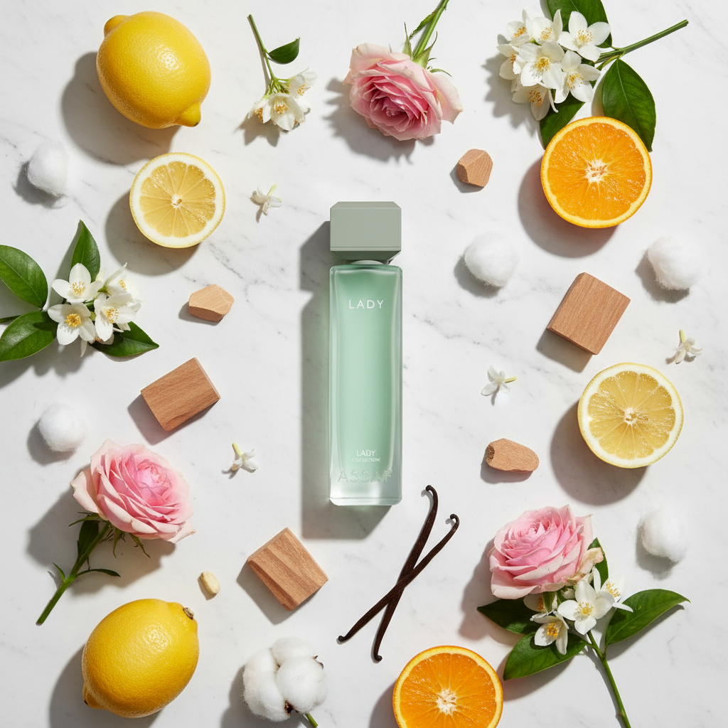 Lady with Fragrance Notes