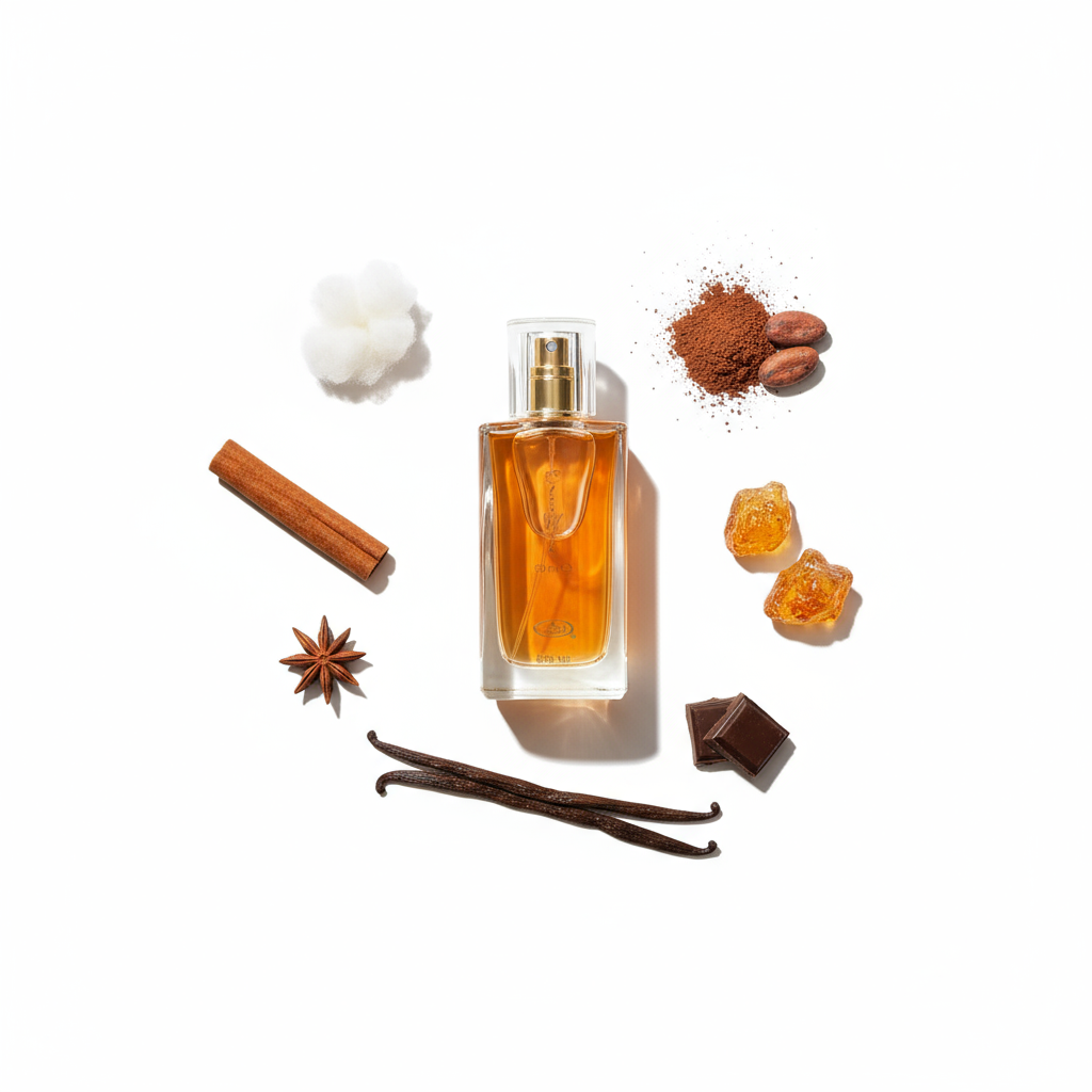 Minimalist flat-lay Choco Musk 50ml