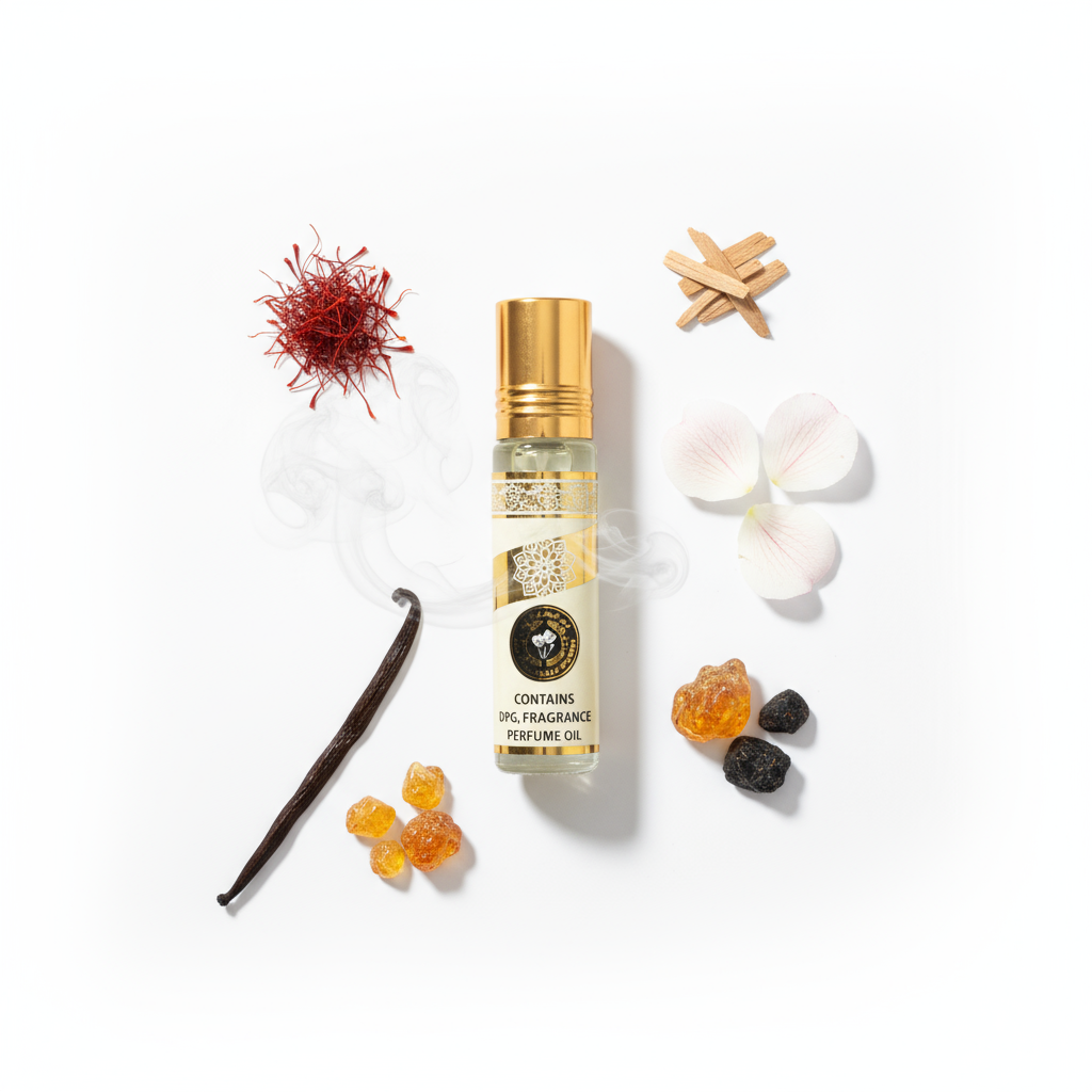 Minimalist flat-lay Oud Mood 10ml Roll-on