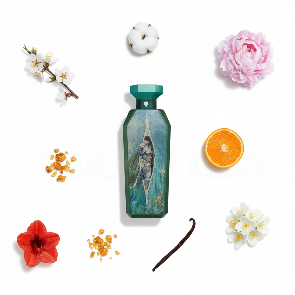 Minimalist spread out flat-lay Reef Veridian