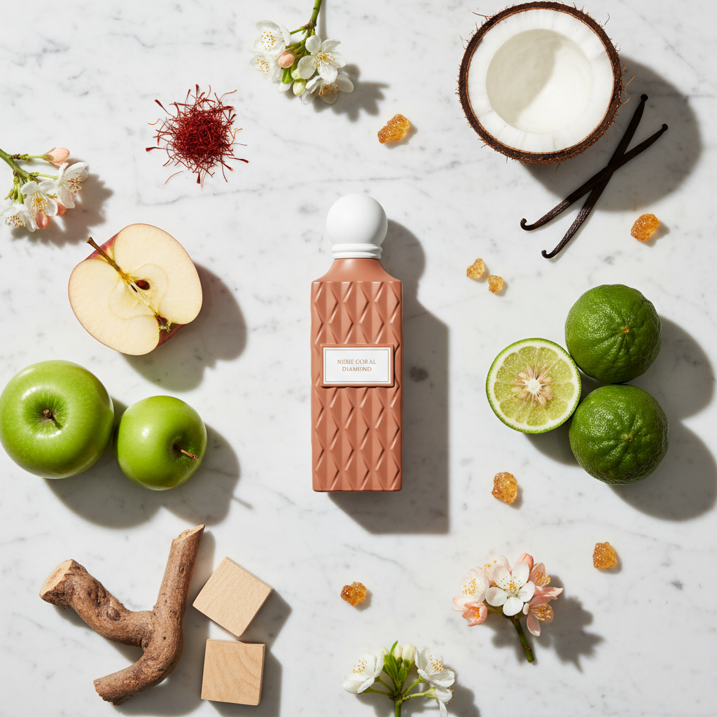 Nude Coral Diamond with Fragrance Notes - Redesign