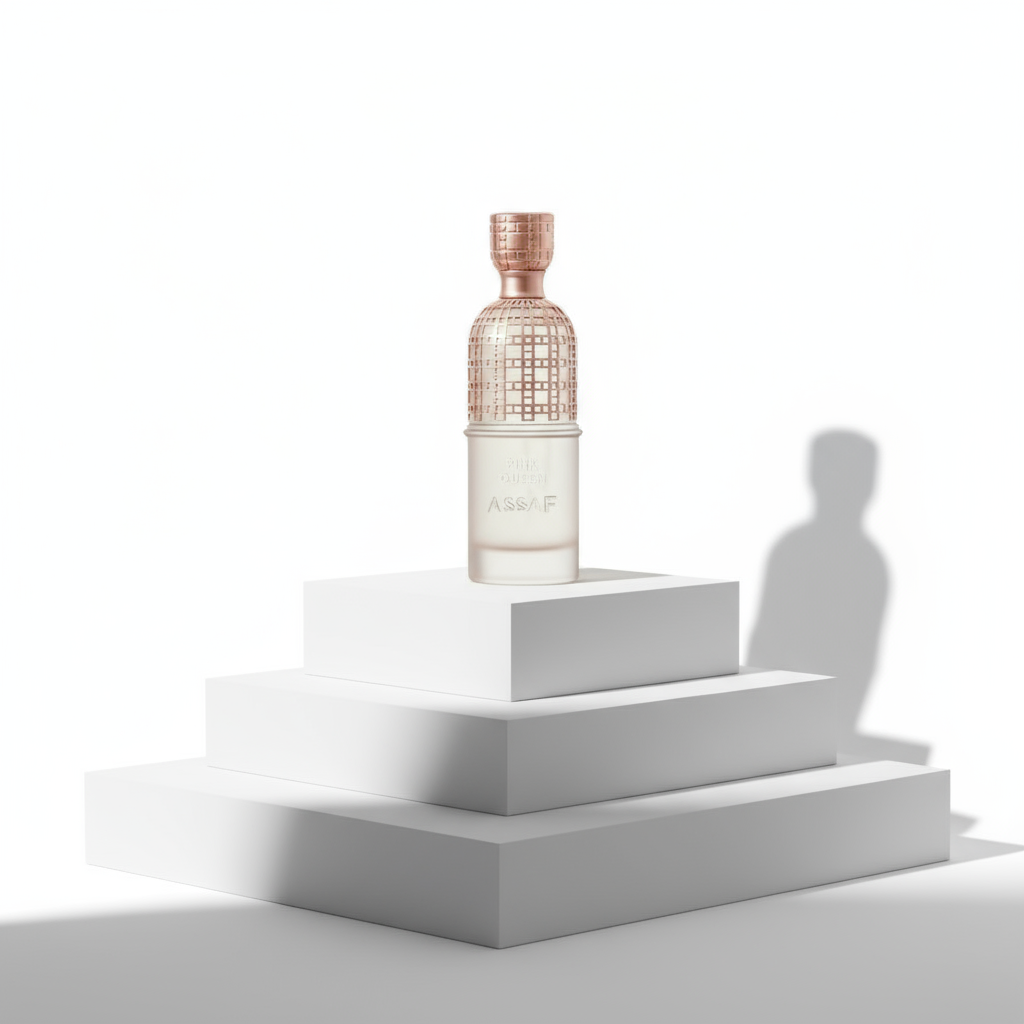 Pink Queen on three-tier podium