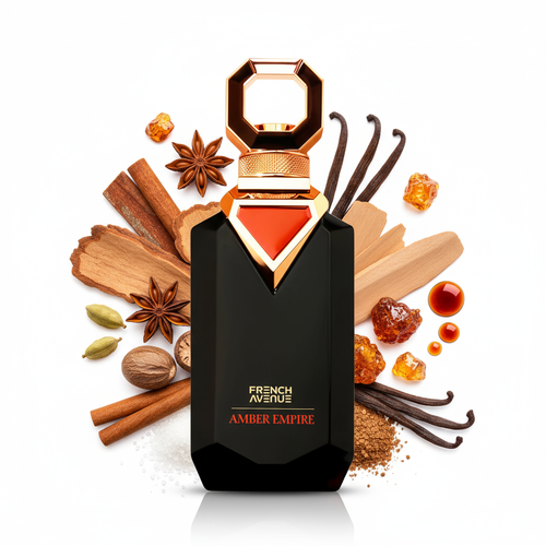 Product Page Image - French Avenue Amber Empire with Fragrance Elements