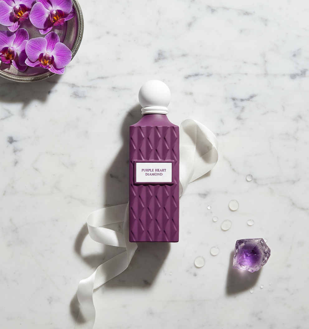 Purple Heart Diamond Flat-Lay