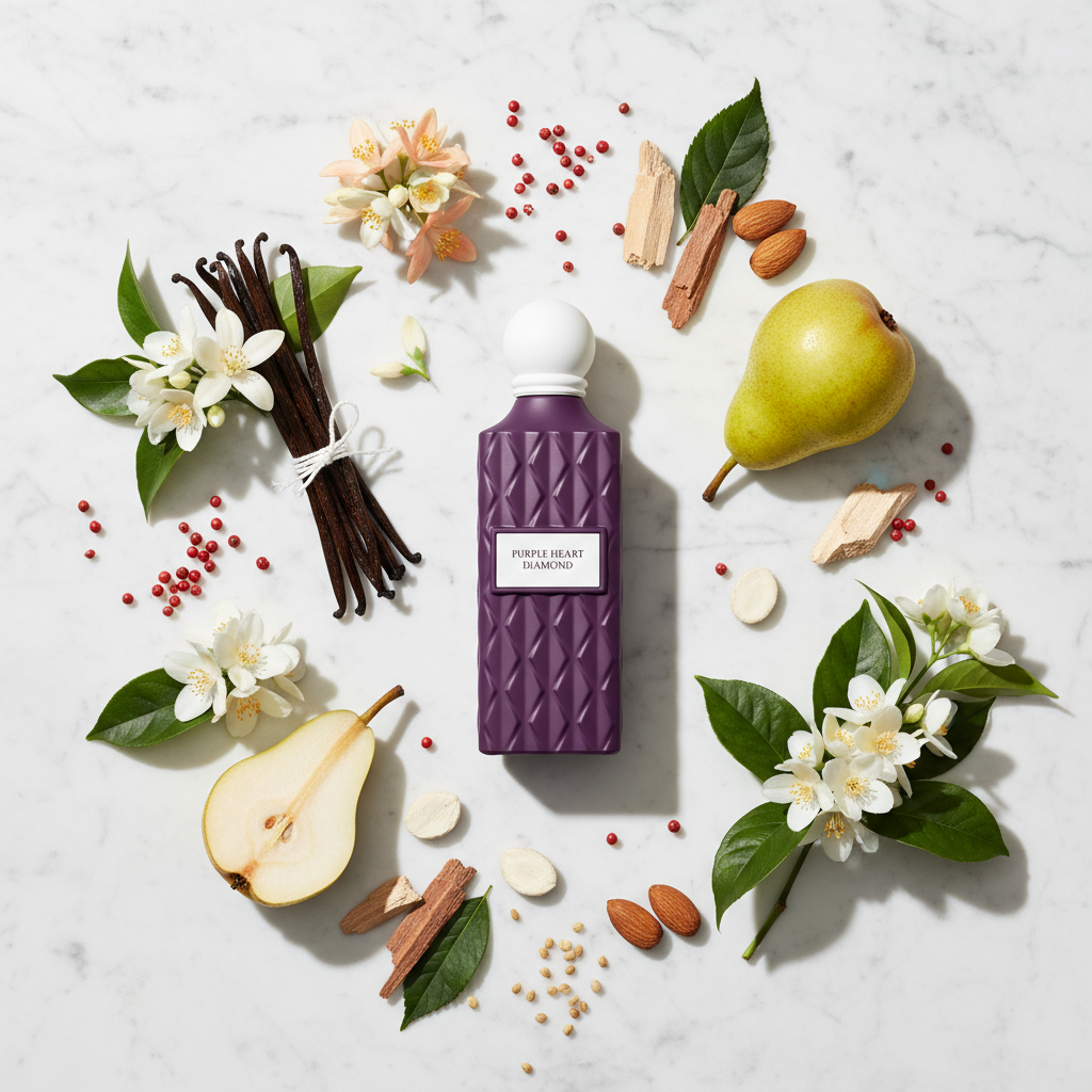 Purple Heart Diamond with Fragrance Notes