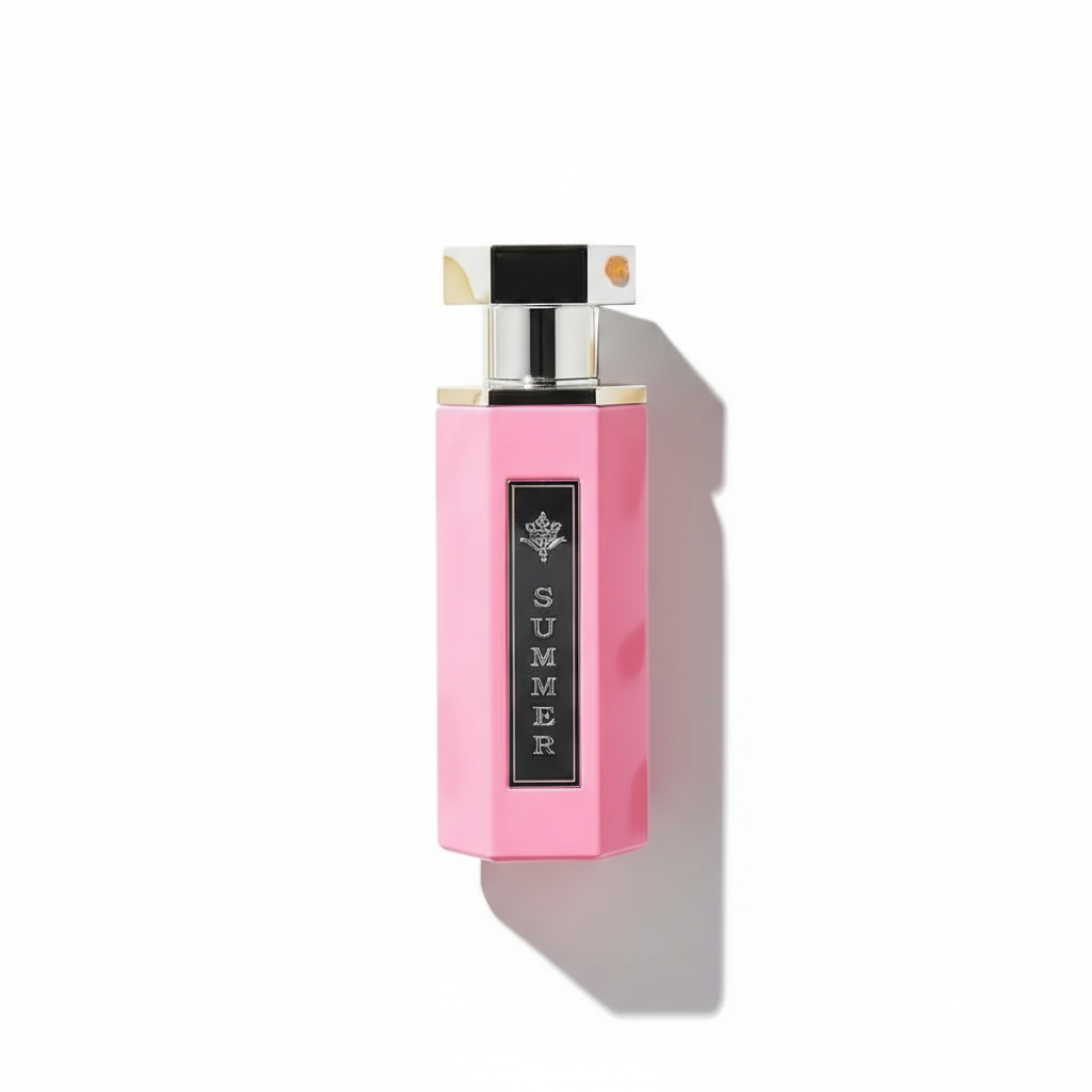 Summer perfume bottle isolated