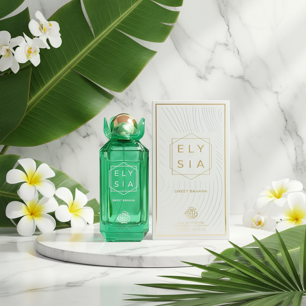 Tropical marble scene