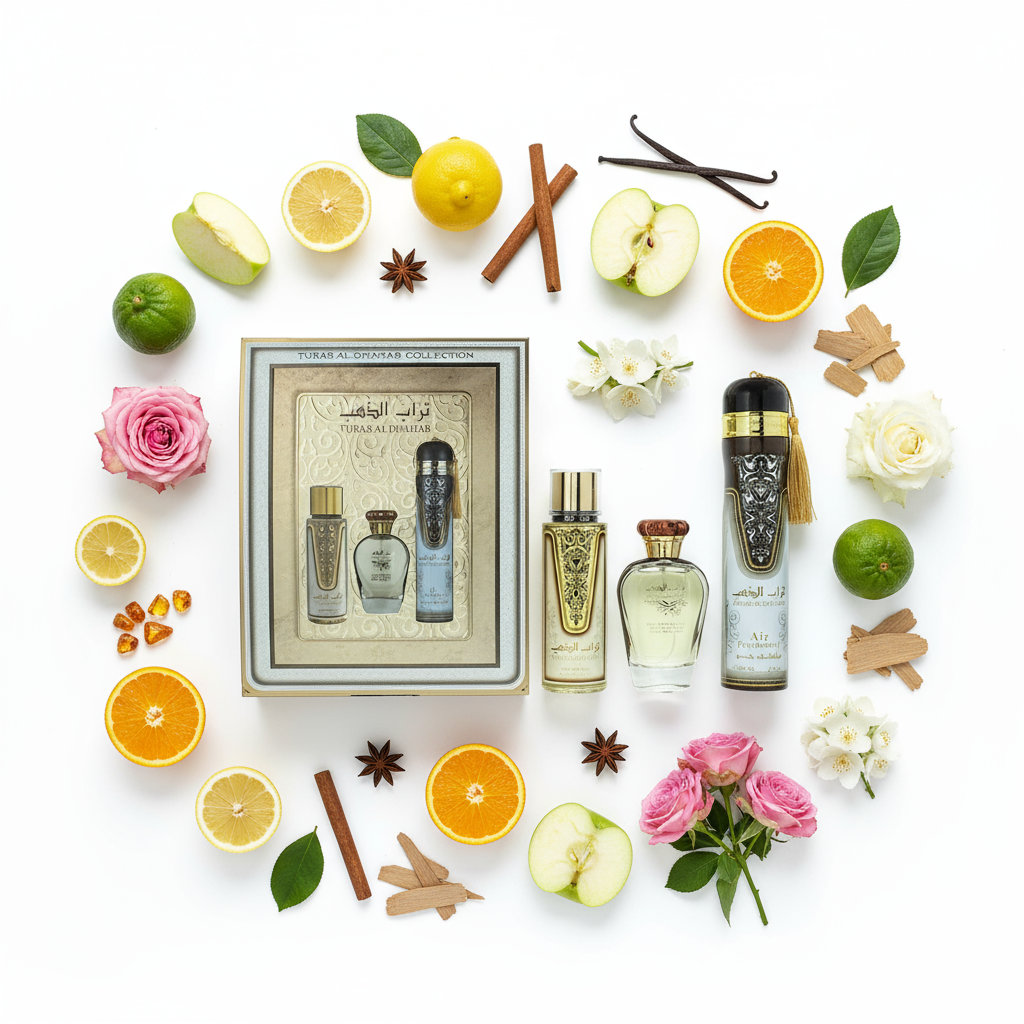 Turab Al Dhahab Gift Set Flat-Lay